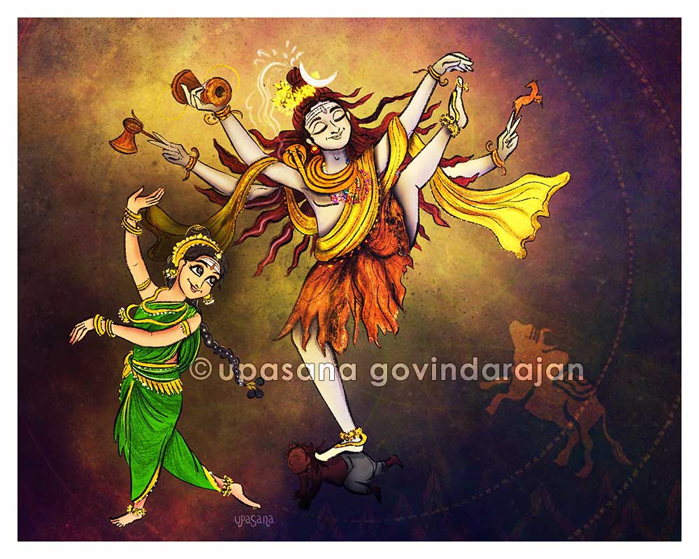 The Cosmic Dance of Nataraja and Sivakami